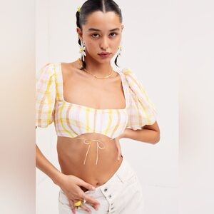 For Love And Lemons Rue Crop Top Size XS